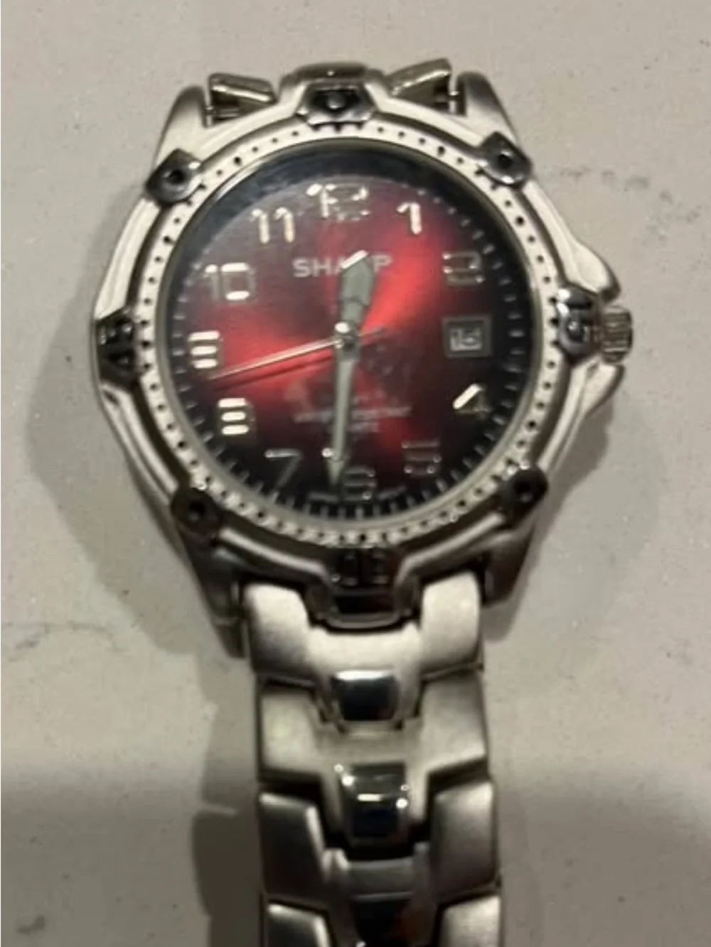 SHARP QUARTZ WATCHES LOT OF 3 watches. All running well well. New strap with one